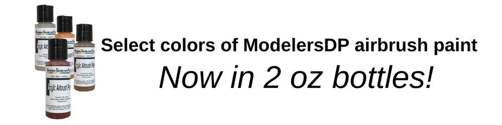 Modelers Decals and Paint acrylic airbrush paint applies smooth and satin