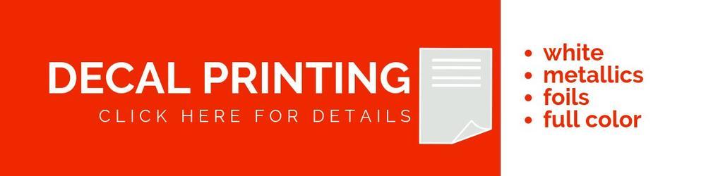 Modelers Decals and Paint decal printing in white, metallic, foil